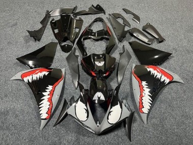 Online Negro Brillante Blanco Rojo Tiburón Carenado Moto Yamaha YZF 1000 R1 2012-2014