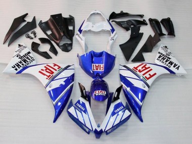 Online Blanco Azul Rojo Fiat Carenados Moto Yamaha YZF 1000 R1 2012-2014