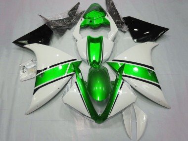 Online Blanco Verde Negro Brillante Carenado Moto Yamaha YZF 1000 R1 2012-2014