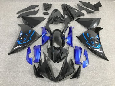 Online Negro Brillante Azul Panther Carenado Moto Yamaha YZF 1000 R1 2012-2014