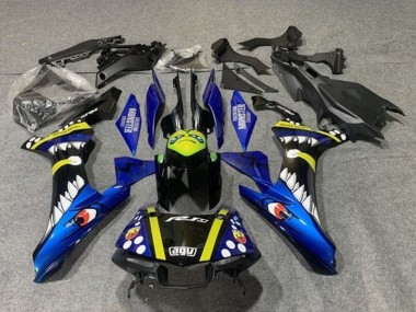 Online Azul Amarillo Negro Tiburón Carenado Moto Yamaha YZF 1000 R1 2015-2019