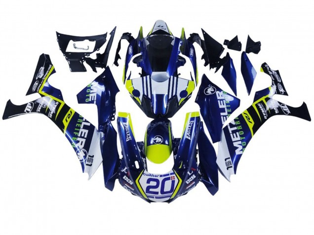 Online Blanco Azul Amarillo Negro Carenado Moto Yamaha YZF 1000 R1 2020-2025
