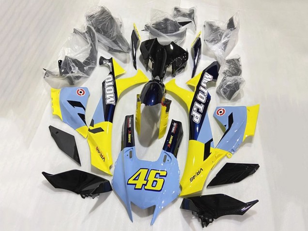 Online Azul Amarillo Negro Brillante Moto T.P 46 Carenado Moto Yamaha YZF 1000 R1 2020-2025