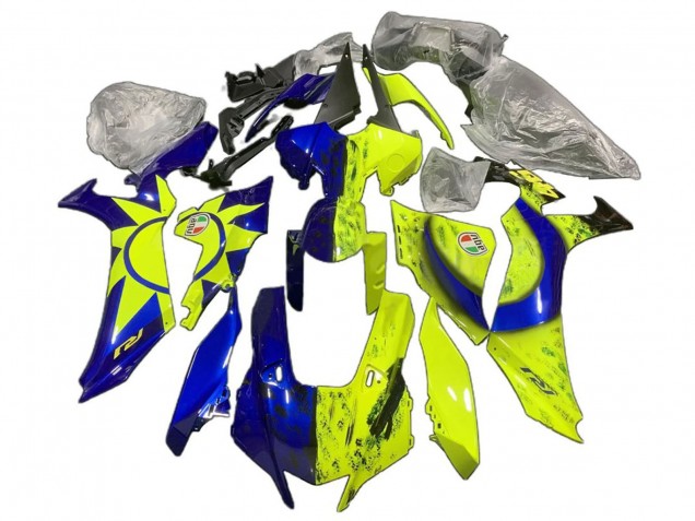 Online Azul Amarillo Sol Luna Carenado Moto Yamaha YZF 1000 R1 2020-2025