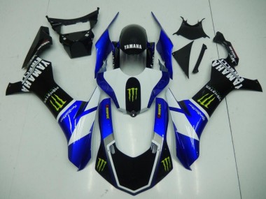 Online Azul Blanco Negro Verde Monstruo Carenado Moto Yamaha YZF 1000 R1 2020-2025
