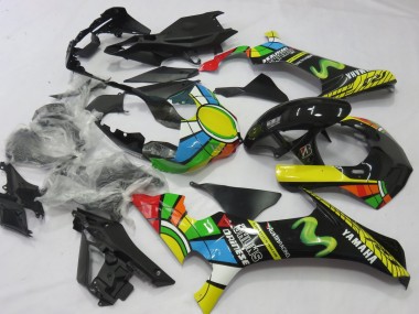 Online Blanco Azul Verde Amarillo Rojo Negro RuedaColores MoviStar Carenado Moto Yamaha YZF 1000 R1 2020-2025