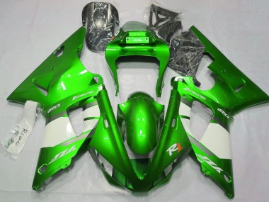 Online Verde Blanco Plata Carenado Moto Yamaha YZF 1000 R1 2000-2001
