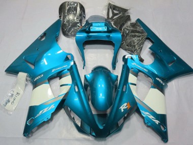 Online Azul Blanco Plata Carenado Moto Yamaha YZF 1000 R1 2000-2001