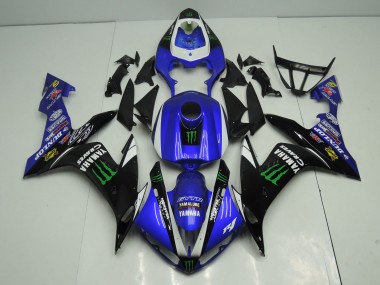 Online Azul Blanco Negro Verde Monstruo Energy Carenado Moto Yamaha YZF 1000 R1 2004-2006