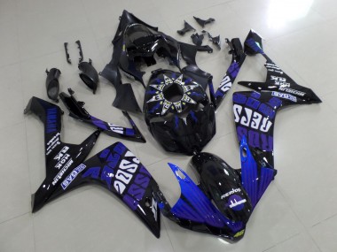 Online Negro Azul Púrpura Blanco Rossi Carenado Moto Yamaha YZF 1000 R1 2007-2008