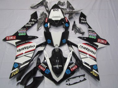 Online Negro Brillante Blanco Rojo Azul Volvo Sterilgarda Fimer Carenado Moto Yamaha YZF 1000 R1 2007-2008