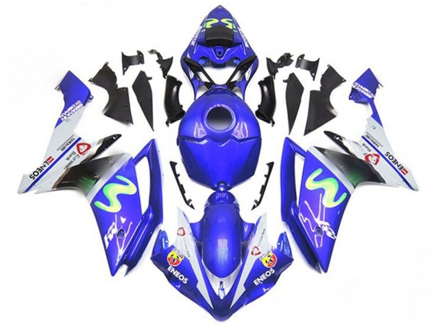 Online Azul Blanco Verde ENEOS Carenado Moto Yamaha YZF 1000 R1 2007-2008