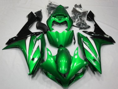 Online Verde Blanco Negro Carenado Moto Yamaha YZF 1000 R1 2007-2008