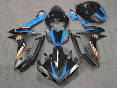 Online Negro Brillante Azul Plata Naranja Blanco Tiburón Carenado Moto Yamaha YZF 1000 R1 2007-2008