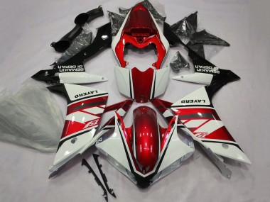 Online Blanco Rojo Negro Layerd Carenado Moto Yamaha YZF 1000 R1 2007-2008