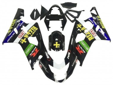 Online Negro Brillante Azul Verde Amarillo Rizla Carenado Moto Suzuki GSXR 600 / GSXR 750 2004-2005