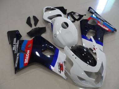Online Blanco Azul Rojo Negro Motul Carenado Moto Suzuki GSXR 600 / GSXR 750 2004-2005