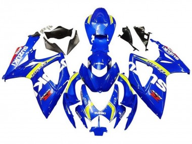 Online Azul Blanco Amarillo Rojo Ecstar Carenado Moto Suzuki GSXR 600 / GSXR 750 2006-2007