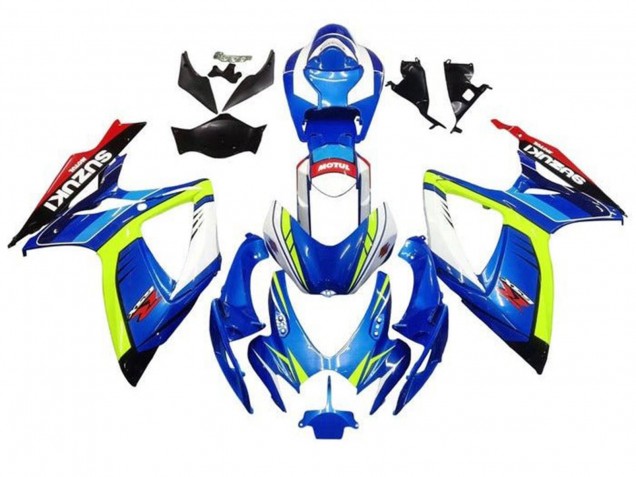 Online Azul Amarillo Blanco Rojo Carenado Moto Suzuki GSXR 600 / GSXR 750 2006-2007