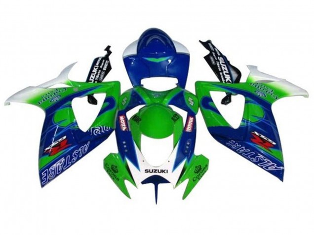 Online Blanco Azul Verde Alstare Carenado Moto Suzuki GSXR 600 / GSXR 750 2006-2007