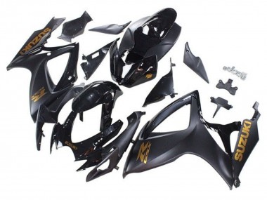 Online Negro Mate Negro Brillante Oro Carenado Moto Suzuki GSXR 600 / GSXR 750 2006-2007