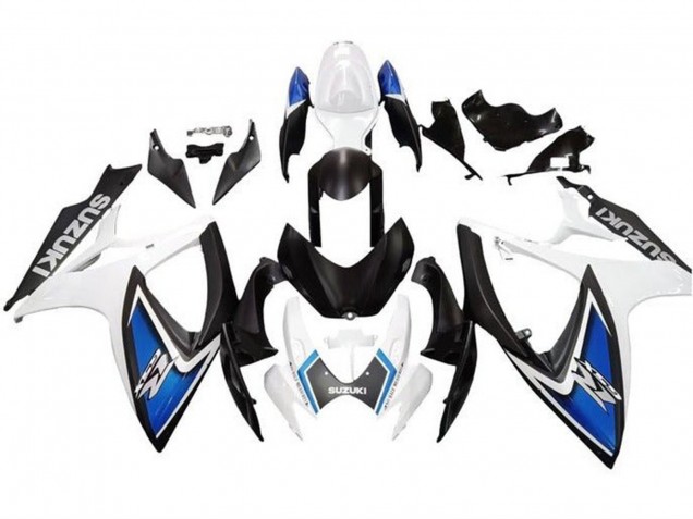 Online Blanco Azul Negro Mate Carenado Moto Suzuki GSXR 600 / GSXR 750 2006-2007