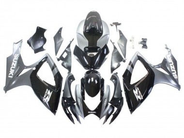 Online Plata Negro Brillante Blanco Carenado Moto Suzuki GSXR 600 / GSXR 750 2006-2007