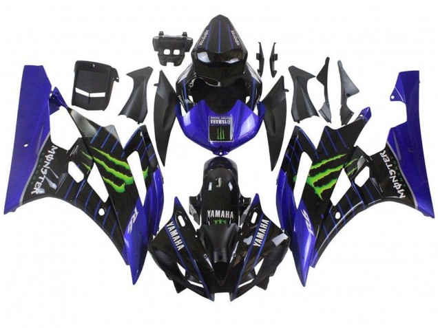 Online Azul Negro Verde Monstruo Carenado Moto Yamaha YZF R6 2006-2007