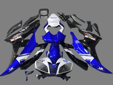 Online Blanco Azul Negro Brillante Yamalube Carenado Moto Yamaha YZF R6 2006-2007