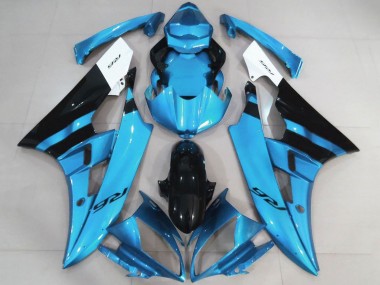 Online Blanco Azul Claro Negro Carenado Moto Yamaha YZF R6 2006-2007