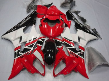 Online Rojo Blanco Negro Brillante Michelin Motul Carenado Moto Yamaha YZF R6 2006-2007