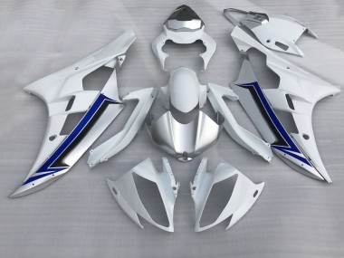 Online Blanco Plata Azul Negro Carenado Moto Yamaha YZF R6 2006-2007