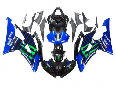 Online Azul Negro Verde Monstruo ENEOS Yamalube Carenado Moto Yamaha YZF R6 2008-2016