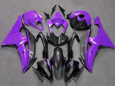 Online Púrpura Negro FibraCarbono Estilo Carenado Moto Yamaha YZF R6 2008-2016