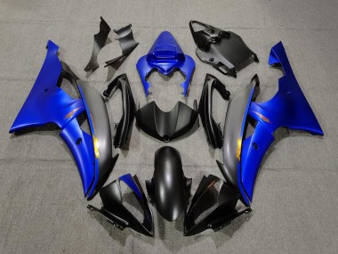 Online Azul Negro Mate Amarillo Calcomanías Carenado Moto Yamaha YZF R6 2008-2016
