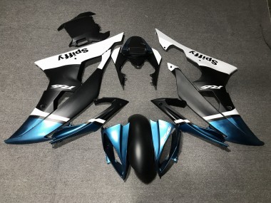 Online Blanco Azul Negro Mate Spiffy Carenado Moto Yamaha YZF R6 2008-2016