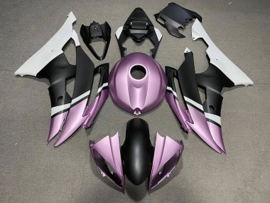 Online Blanco Púrpura Claro Negro Mate Carenado Moto Yamaha YZF R6 2008-2016