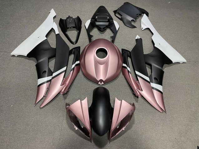 Online Blanco Rose Oro Negro Mate Carenado Moto Yamaha YZF R6 2008-2016
