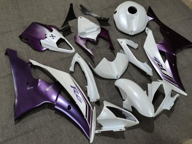 Online Blanco Púrpura Carenados Moto Yamaha YZF R6 2008-2016