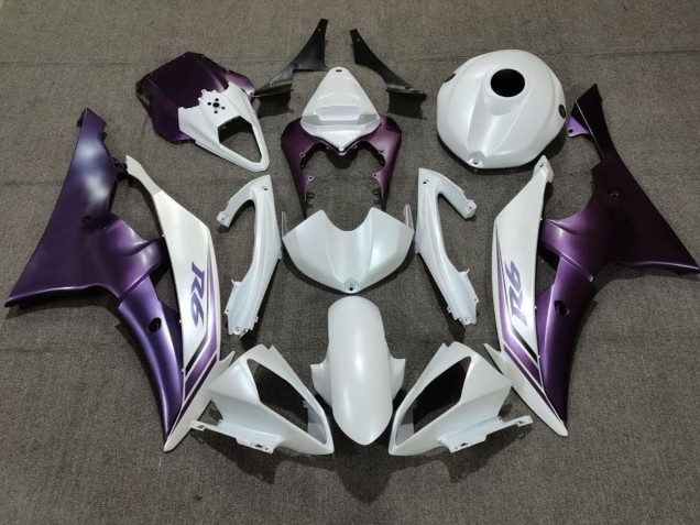 Online Blanco Púrpura Carenados Moto Yamaha YZF R6 2008-2016