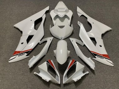 Online Blanco Perla Rojo Kits Carenado Moto Yamaha YZF R6 2008-2016