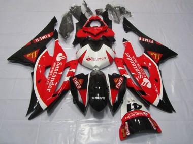 Online Blanco Rojo Negro Santander Carenado Moto Yamaha YZF R6 2008-2016