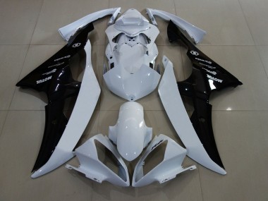 Online Blanco Negro Brillante Carenado Moto Yamaha YZF R6 2008-2016