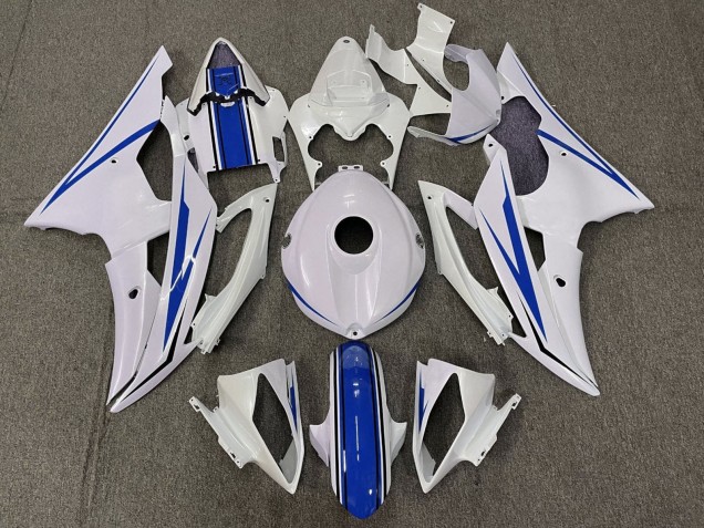 Online Blanco Azul Kits Carenados Moto Yamaha YZF R6 2008-2016