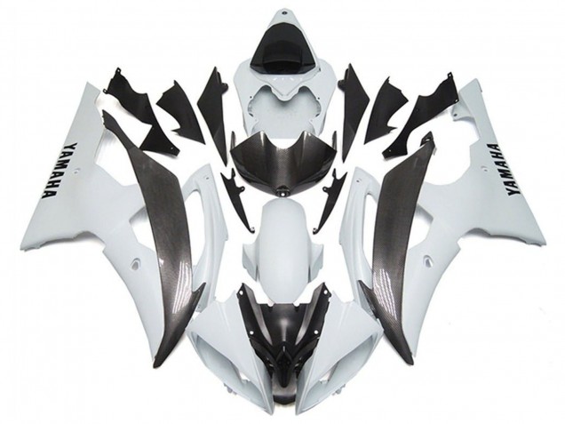 Online Blanco Falso FibraCarbono Estilo Carenado Moto Yamaha YZF R6 2008-2016