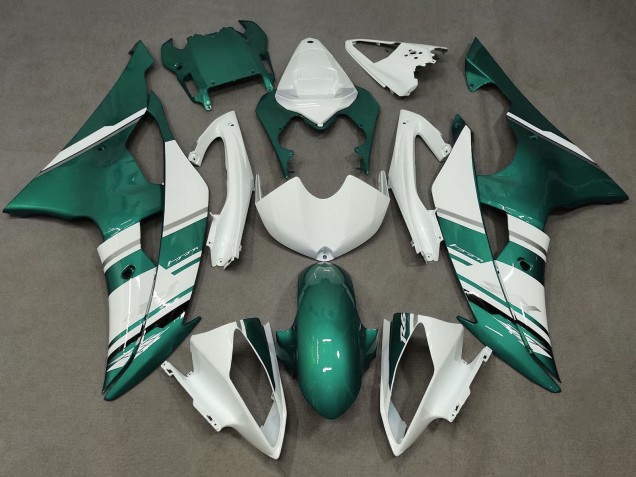 Online Blanco Verde Carenado Moto Yamaha YZF R6 2008-2016
