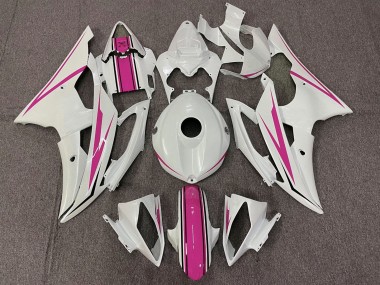Online Blanco Rosa Carenado Moto Yamaha YZF R6 2008-2016