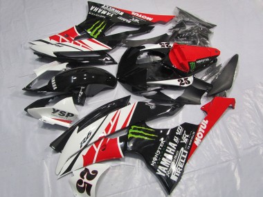 Online Blanco Rojo Negro Brillante Verde Monstruo 25 Carenado Moto Yamaha YZF R6 2008-2016