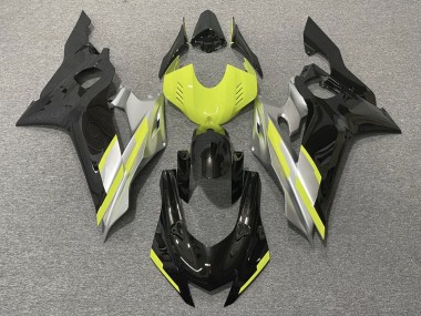 Online Gris Neon Amarillo Negro Brillante Carenado Moto Yamaha YZF R6 2017-2023