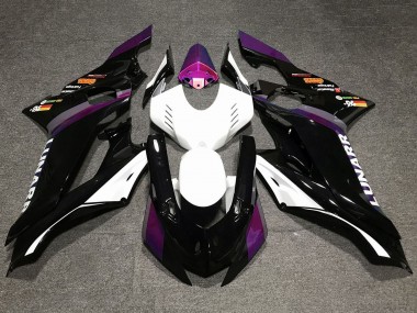 Online Blanco Púrpura Negro Brillante Carenado Moto Yamaha YZF R6 2017-2023